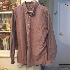 Mens Eddie Bauer XL red checkered button down